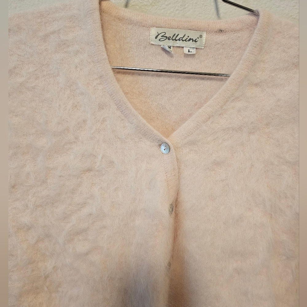 Vintage Belldini brand Pale Pink Angora Sweater set - Picture 3 of 9